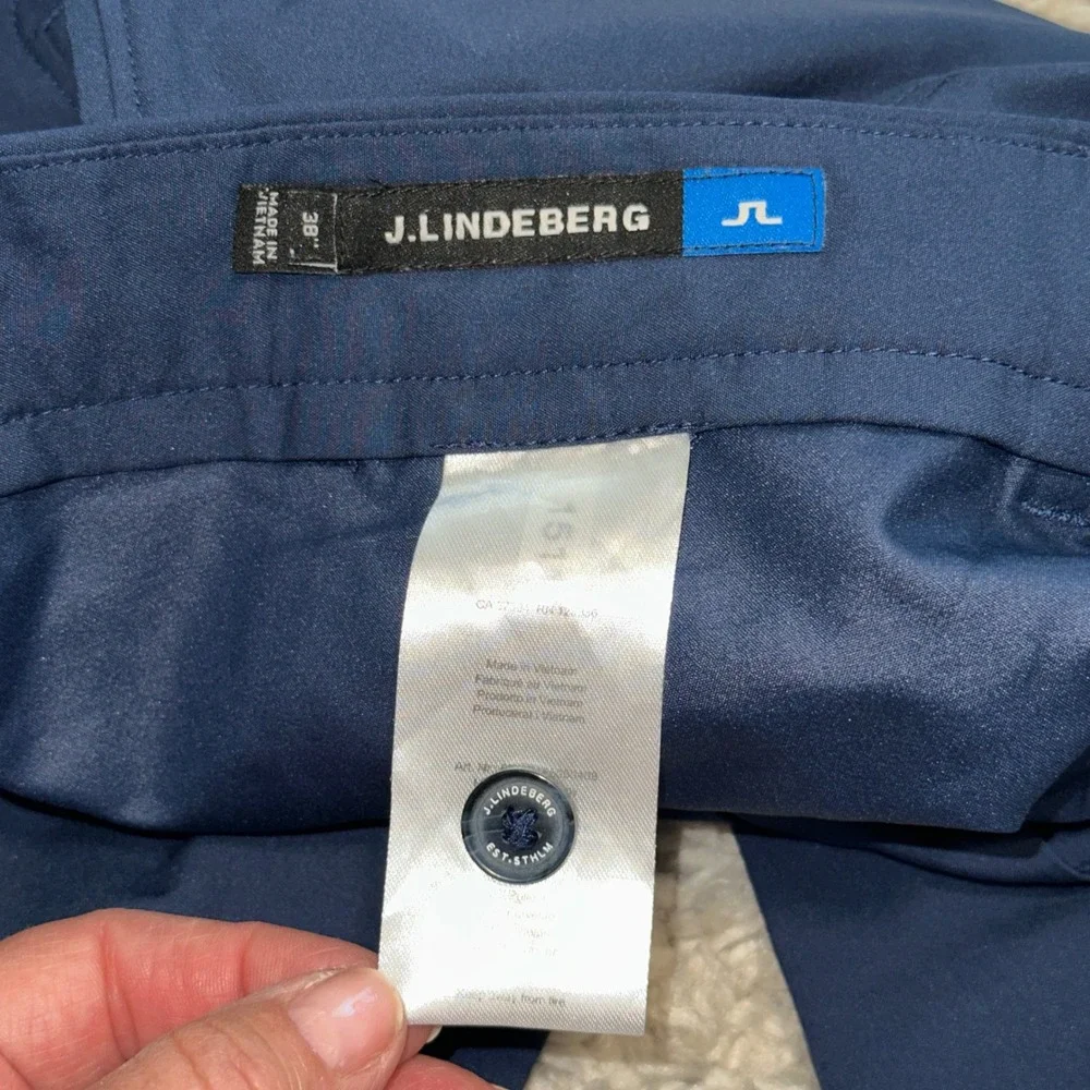 J.Lindeberg Mens Navy Blue Technical Performance Golf Shorts Size 38